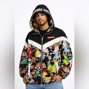🔥 Members Only x Nickelodeon Cartoon Jacket – XXL – Rugrats / 90s Throwback